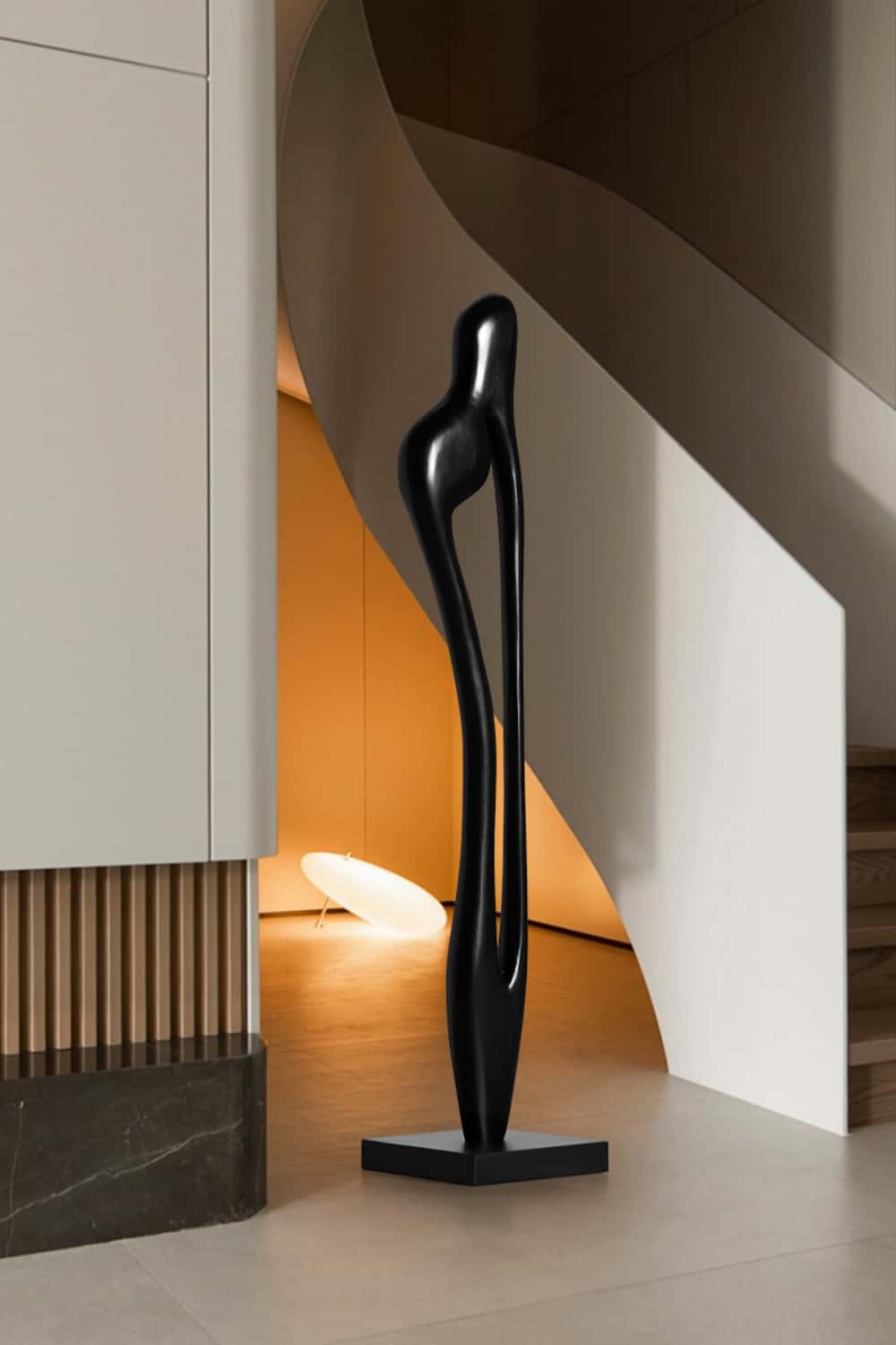 Abstract Sculpture From Wood Large Wooden Sculpture Art Wooden Statue Hand Carved