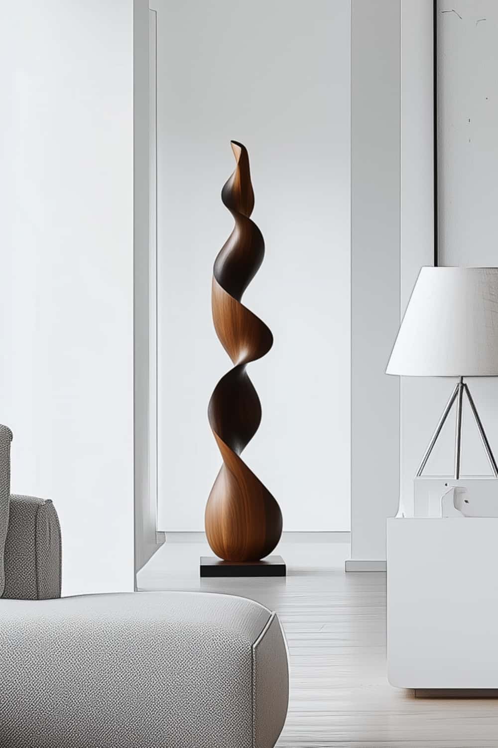 Abstract Sculpture From Wood Large Wooden Sculpture Art Wooden Statue Hand Carved