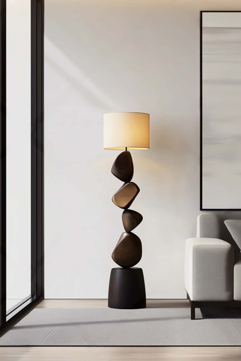 Wooden Floor Lamp Floor Wood Light Lamp Standing Wooden Lamp Floor Light Wood Modern Floor Lamp