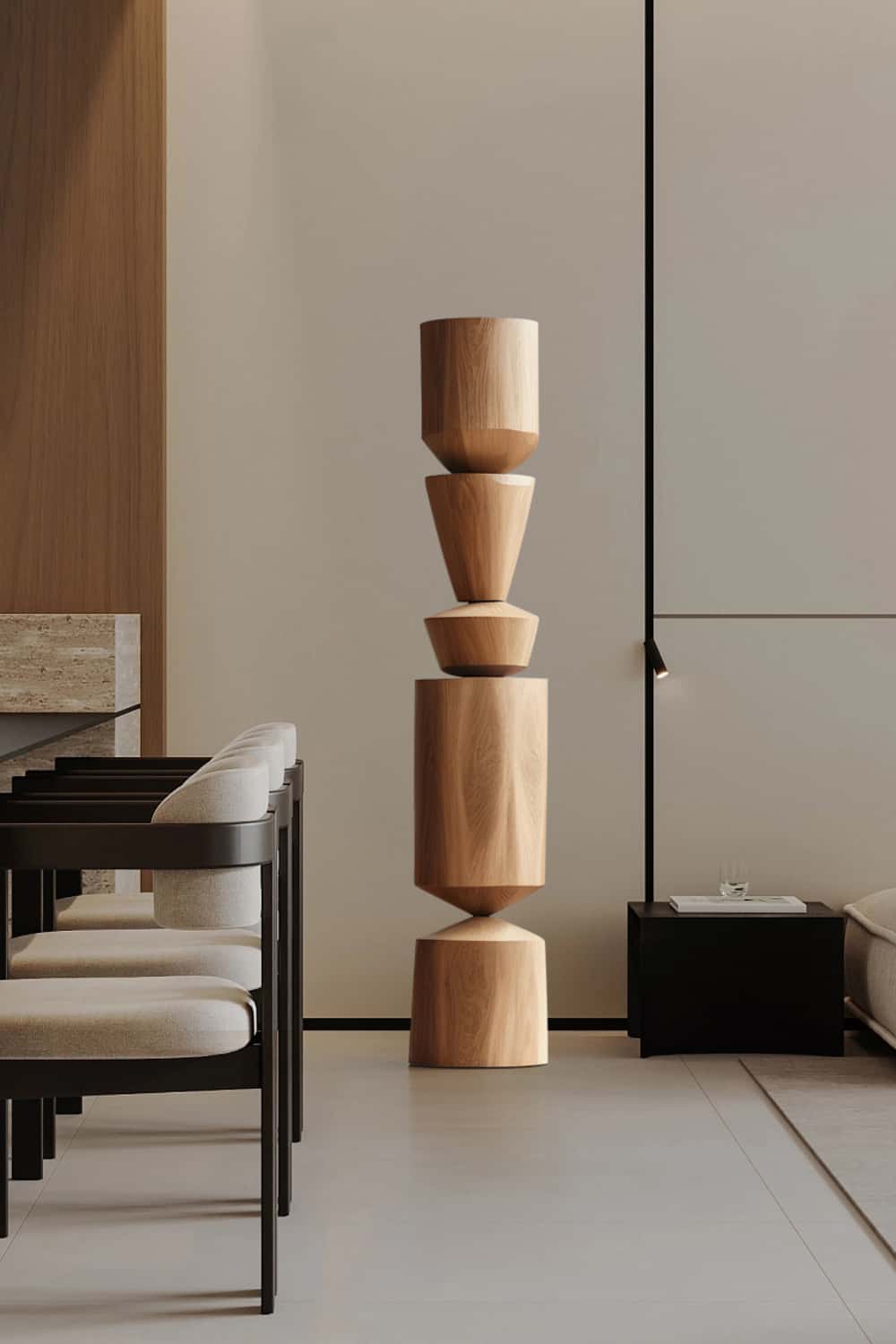 Abstract Wooden Sculpture Large Wood Sculpture Wooden Statue Wood Art Carving