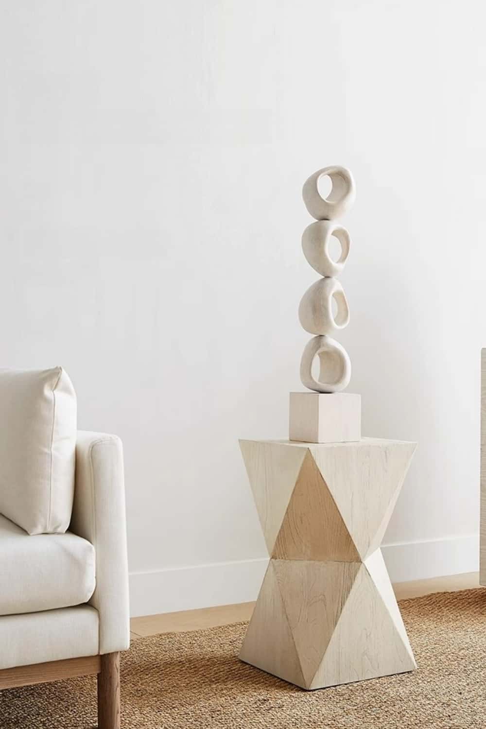 Wood Sculpture Hand Carved Abstract Wooden Sculpture Art Wood Carving