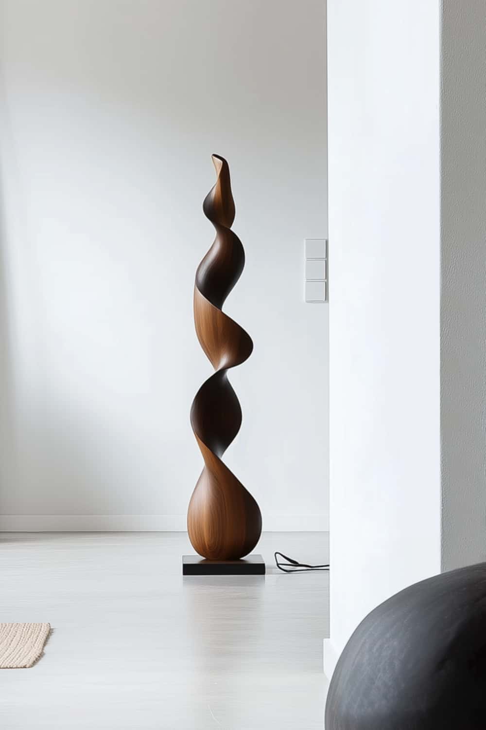 Abstract Sculpture From Wood Large Wooden Sculpture Art Wooden Statue Hand Carved