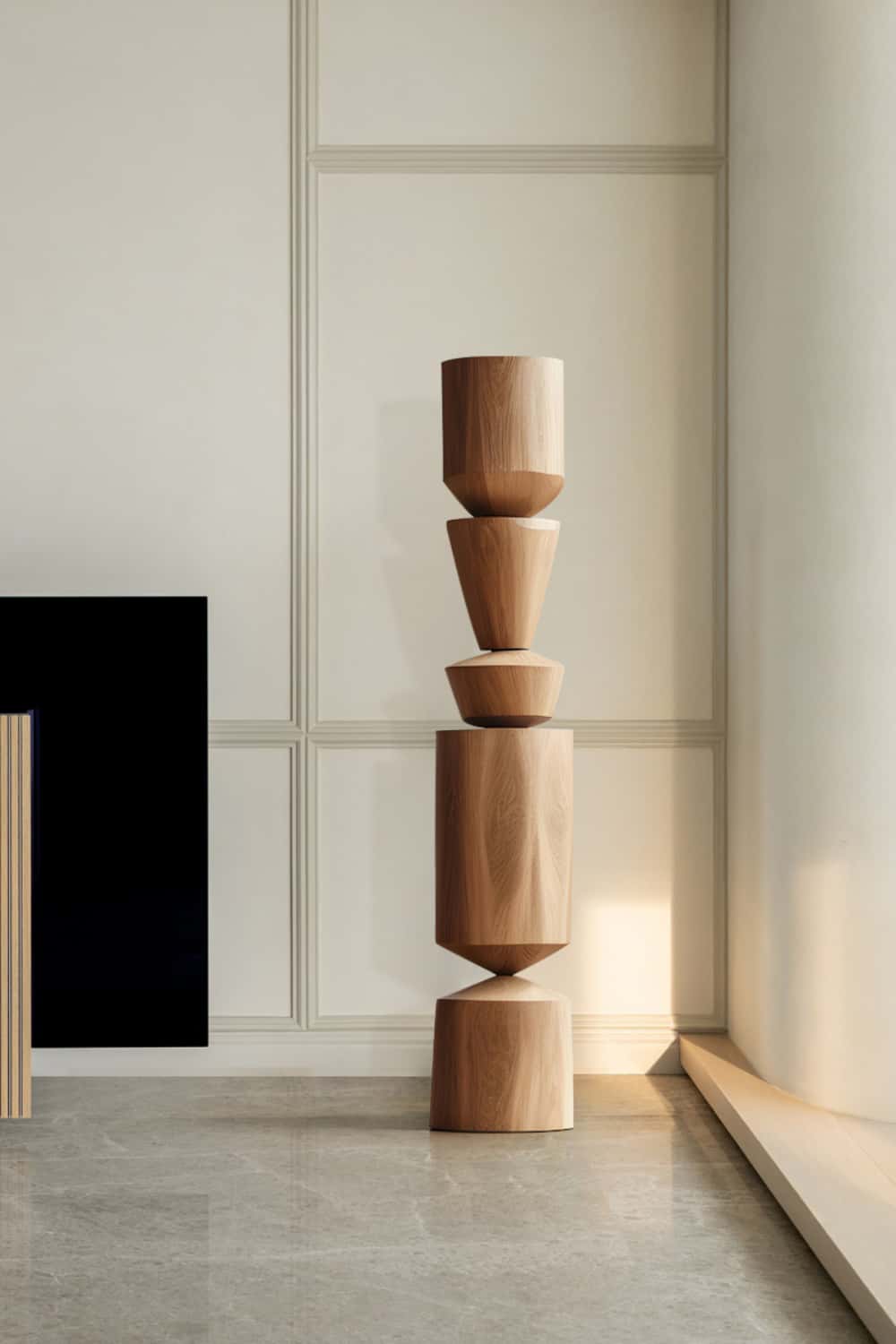 Abstract Wooden Sculpture Large Wood Sculpture Wooden Statue Wood Art Carving