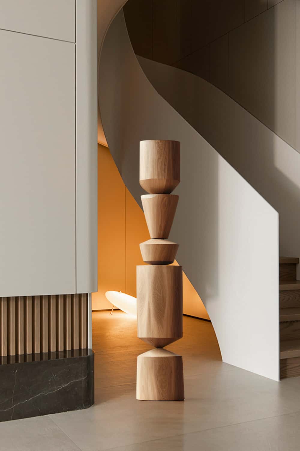 Abstract Wooden Sculpture Large Wood Sculpture Wooden Statue Wood Art Carving