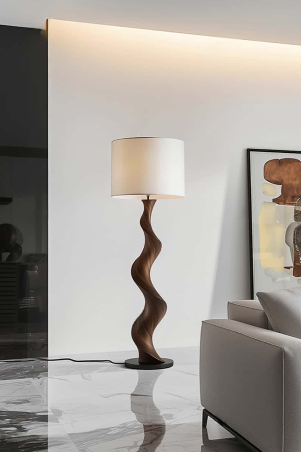Wooden Floor Lamp Floor Wood Light Lamp Standing Wooden Lamp Floor Light Wood Modern Floor Lamp