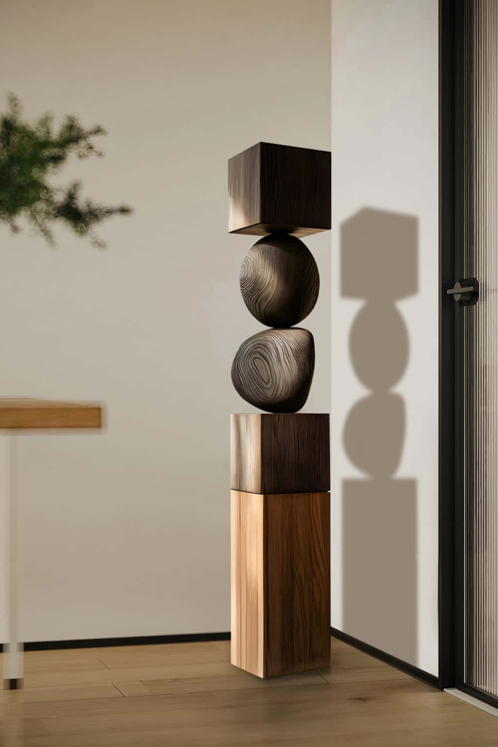 Large Wood Sculpture Wooden Sculpture Art Hand Carved Wood Statue Wood