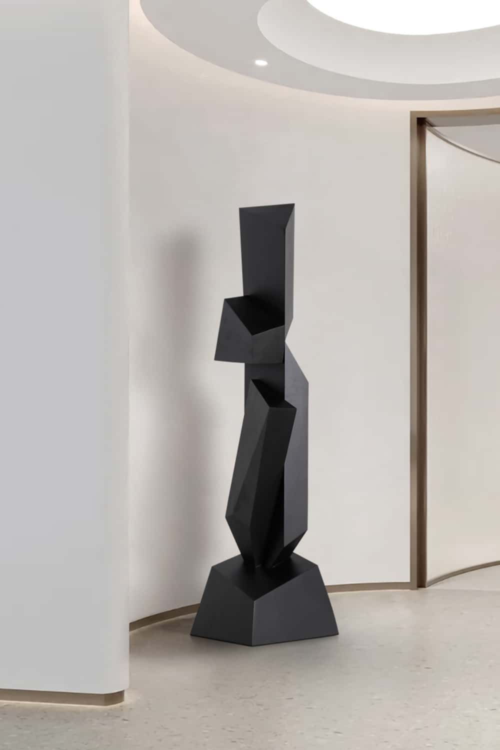 Hand Tall Wood Carved Statue Custom Large Black Wood Sculpture Near Me