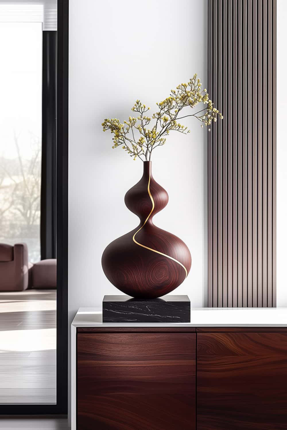 Wood Sculpture Solid Wood Vase Ornaments Hand Carving Art Ornament Wooden Carving Diy Gift Room Decor Home Decor Diy