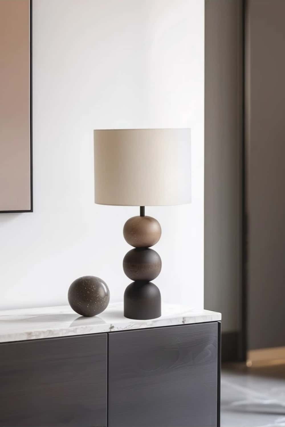 Handcrafted Wood Desk Lamp Handmade Abstract Wooden Lamp Wood Art Table Lighting