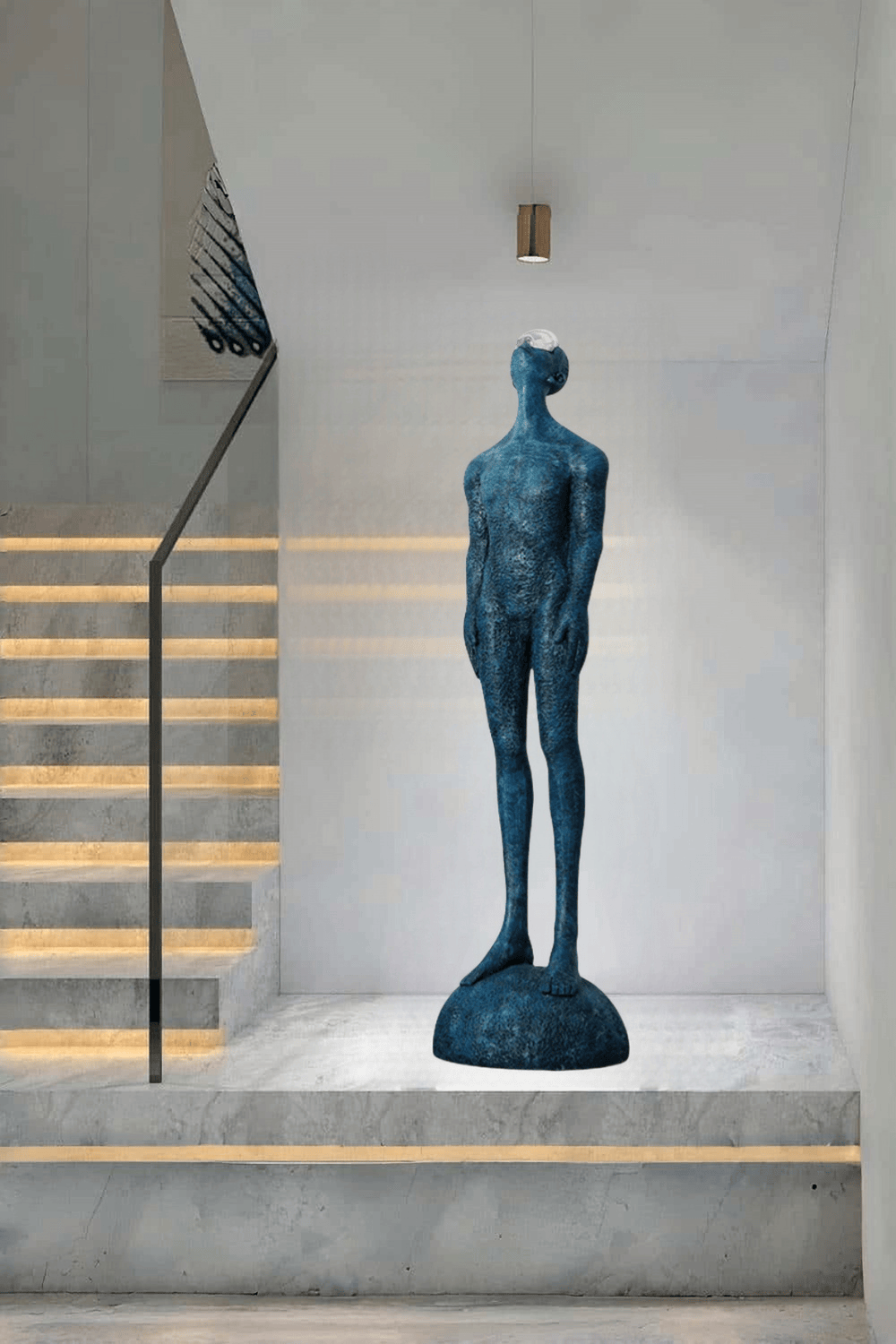 Metal Human Sculpture Fiberglass Human Sculpture Floor Standing Sculpture