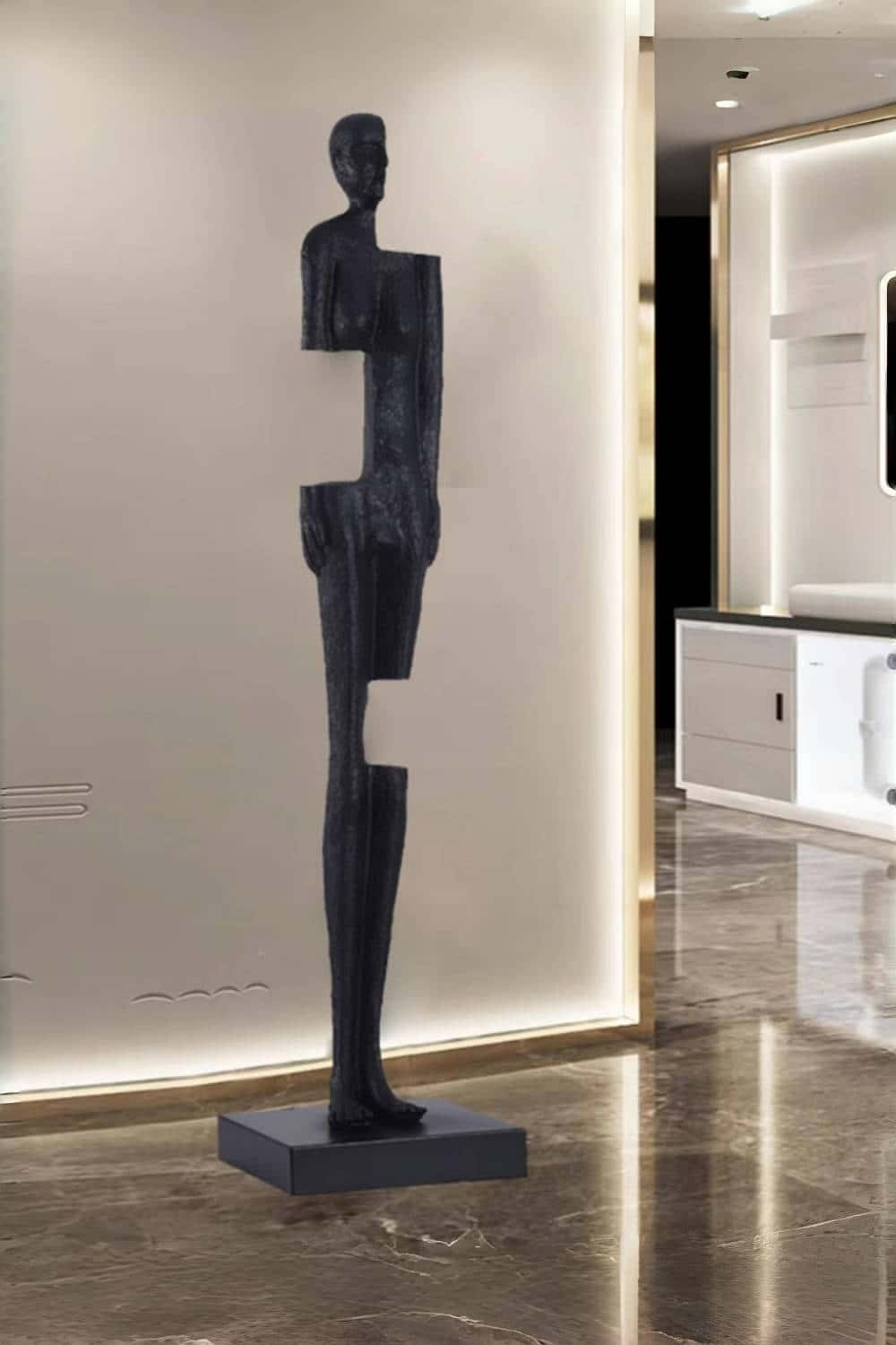 Abstract Metal Figure Statue Metal Human Sculpture Metal Art Human Figurine