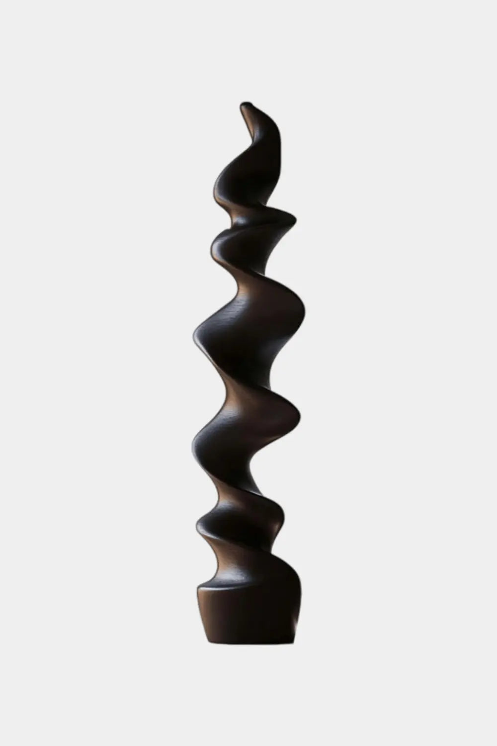Large Abstract Spiral Wood Sculpture For Modern Home Decor