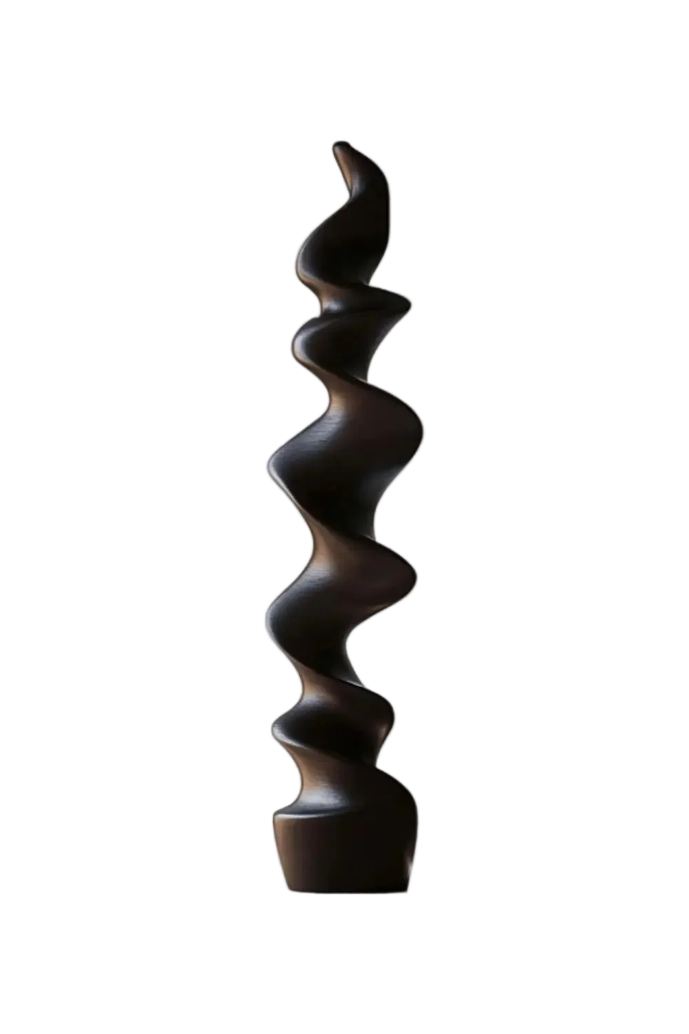 Large Abstract Spiral Wood Sculpture For Modern Home Decor