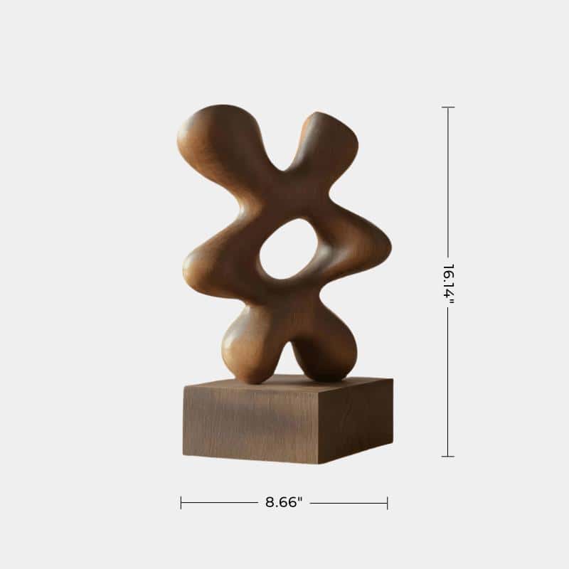Modern Hand Carved Abstract Wood Sculpture Carving Wooden Sculpture Art