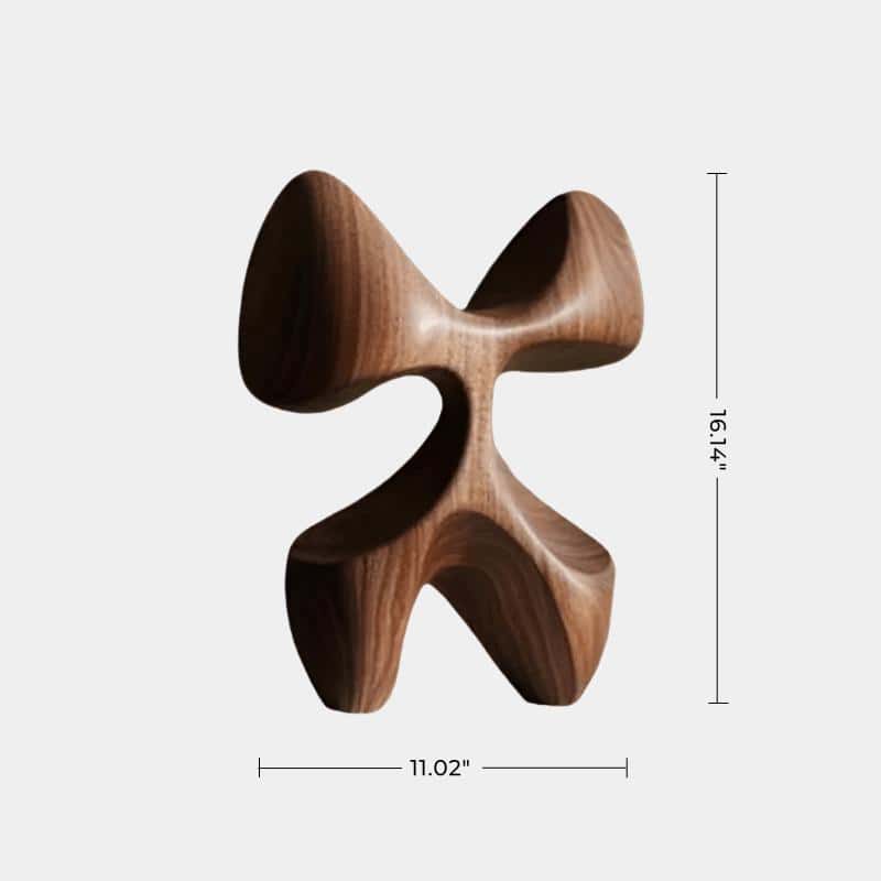 Modern Hand Carved Abstract Wood Sculpture Carving Wooden Sculpture Art