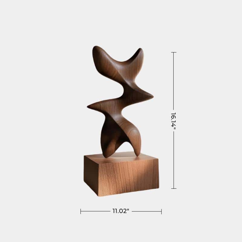 Wood Carving Sculpture With Wood Abstract Wooden Sculpture Art Ornaments