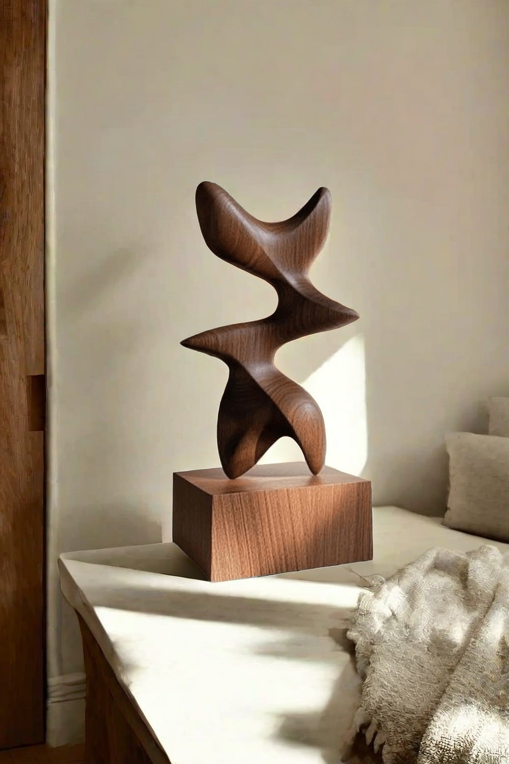Wood Carving Sculpture With Wood Abstract Wooden Sculpture Art Ornaments