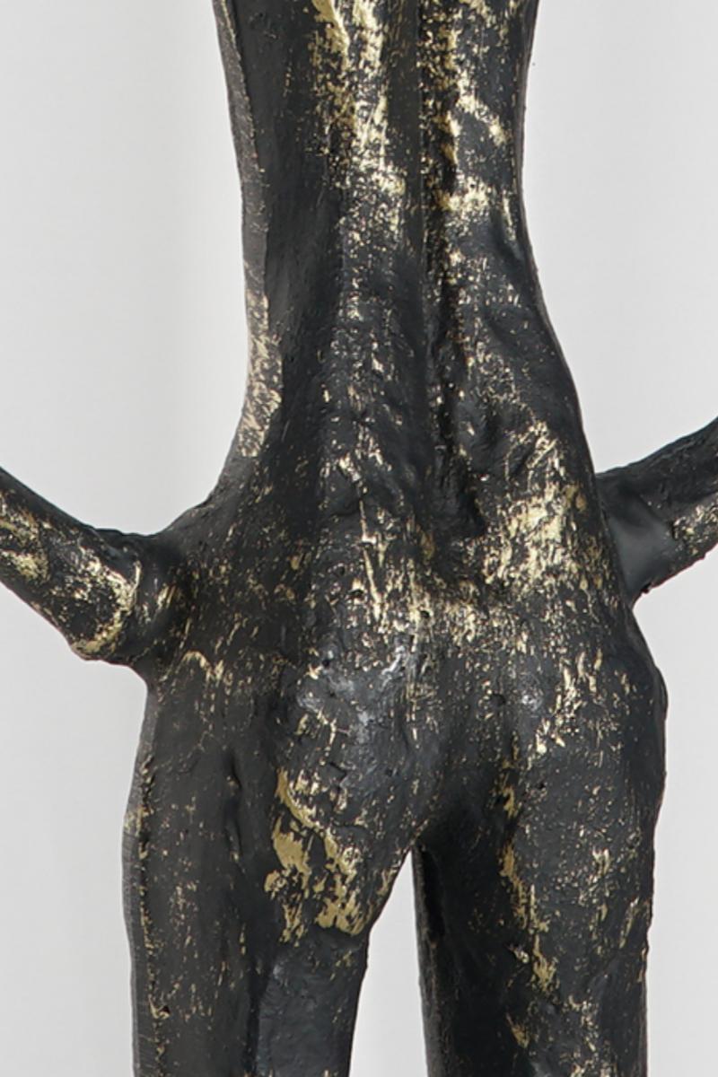 Metal Human Sculpture Metal Figurine Decor Metal Human Figure Statue Art