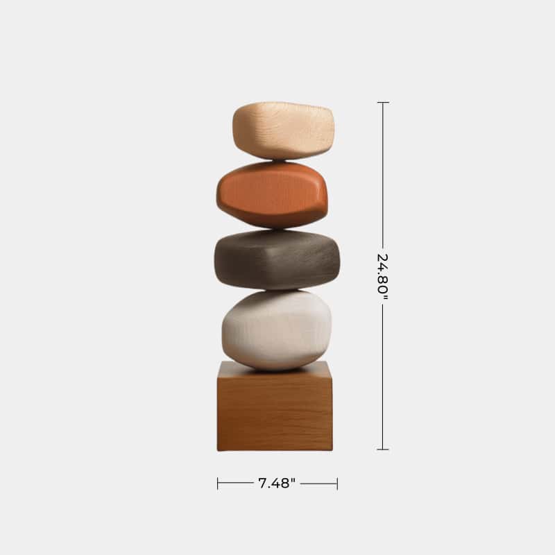Handcrafted Wood Sculpture Modern Abstract Art Minimalist Home Decor