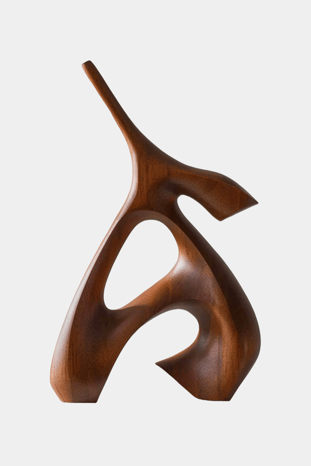 Abstract Wooden Sculpture Minimalist Decor Hand Carved Wood Statue