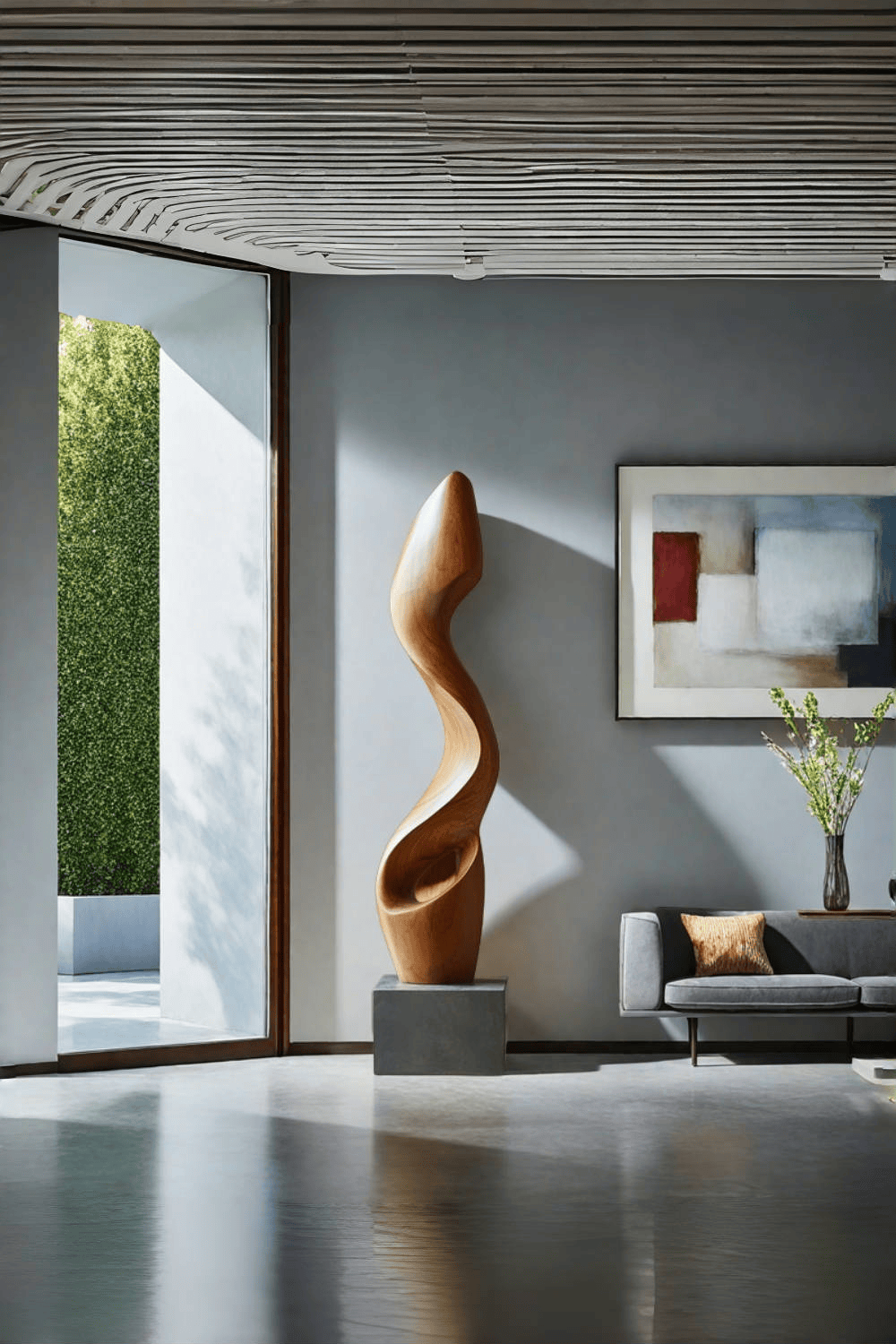 Large Wooden Sculptures For The Home Modern Abstract Wood Sculpture Art