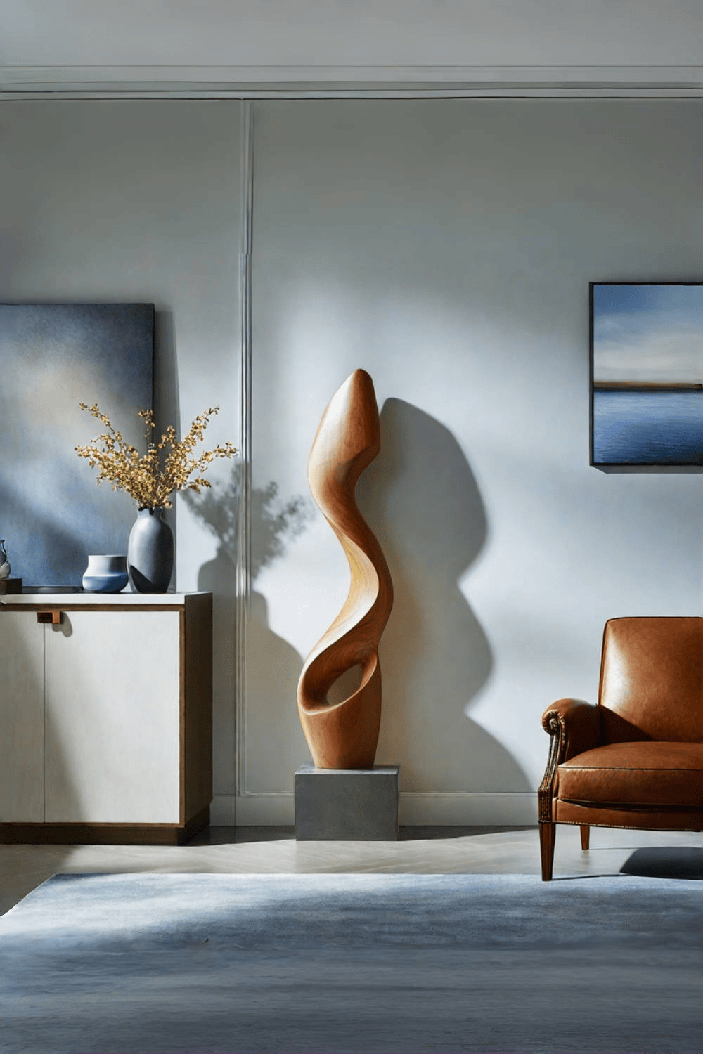 Large Wooden Sculptures For The Home Modern Abstract Wood Sculpture Art