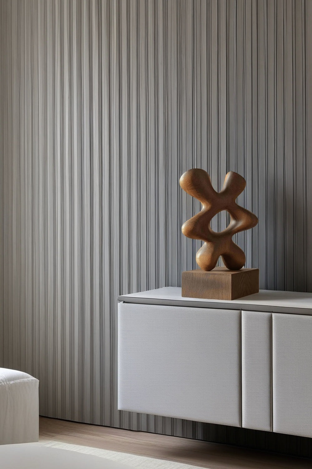 Modern Hand Carved Abstract Wood Sculpture Carving Wooden Sculpture Art