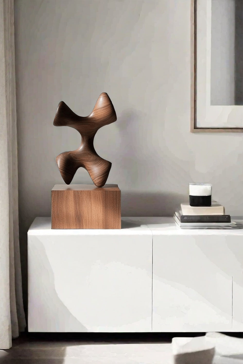 Wood Carving Sculpture With Wood Abstract Wooden Sculpture Art Ornaments