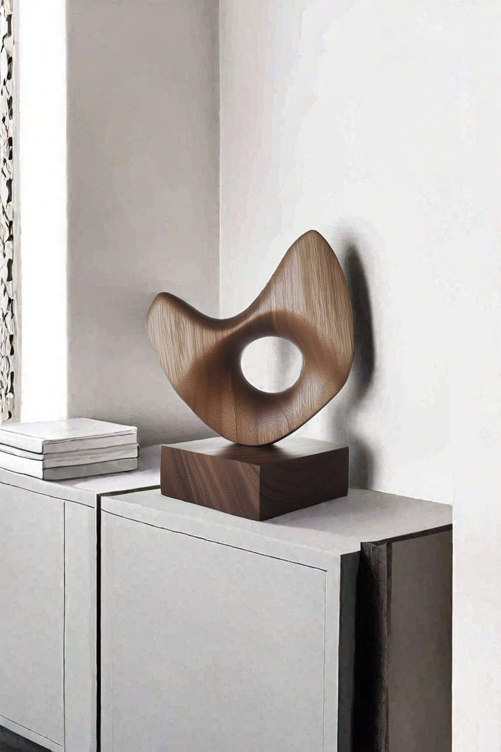 Wood Carving Sculpture With Wood Abstract Wooden Sculpture Art Ornaments