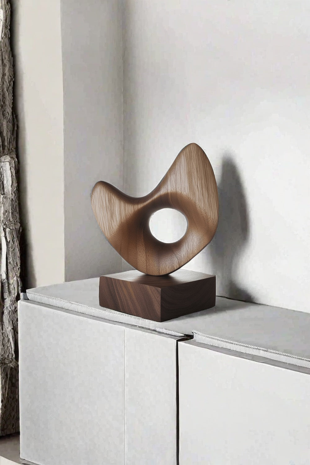 Wood Carving Sculpture With Wood Abstract Wooden Sculpture Art Ornaments
