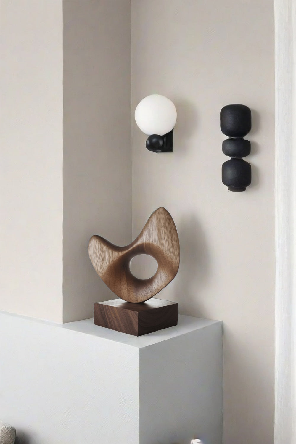 Wood Carving Sculpture With Wood Abstract Wooden Sculpture Art Ornaments