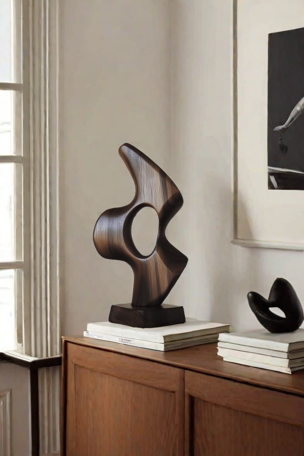Wood Carving Sculpture With Wood Abstract Wooden Sculpture Art Ornaments