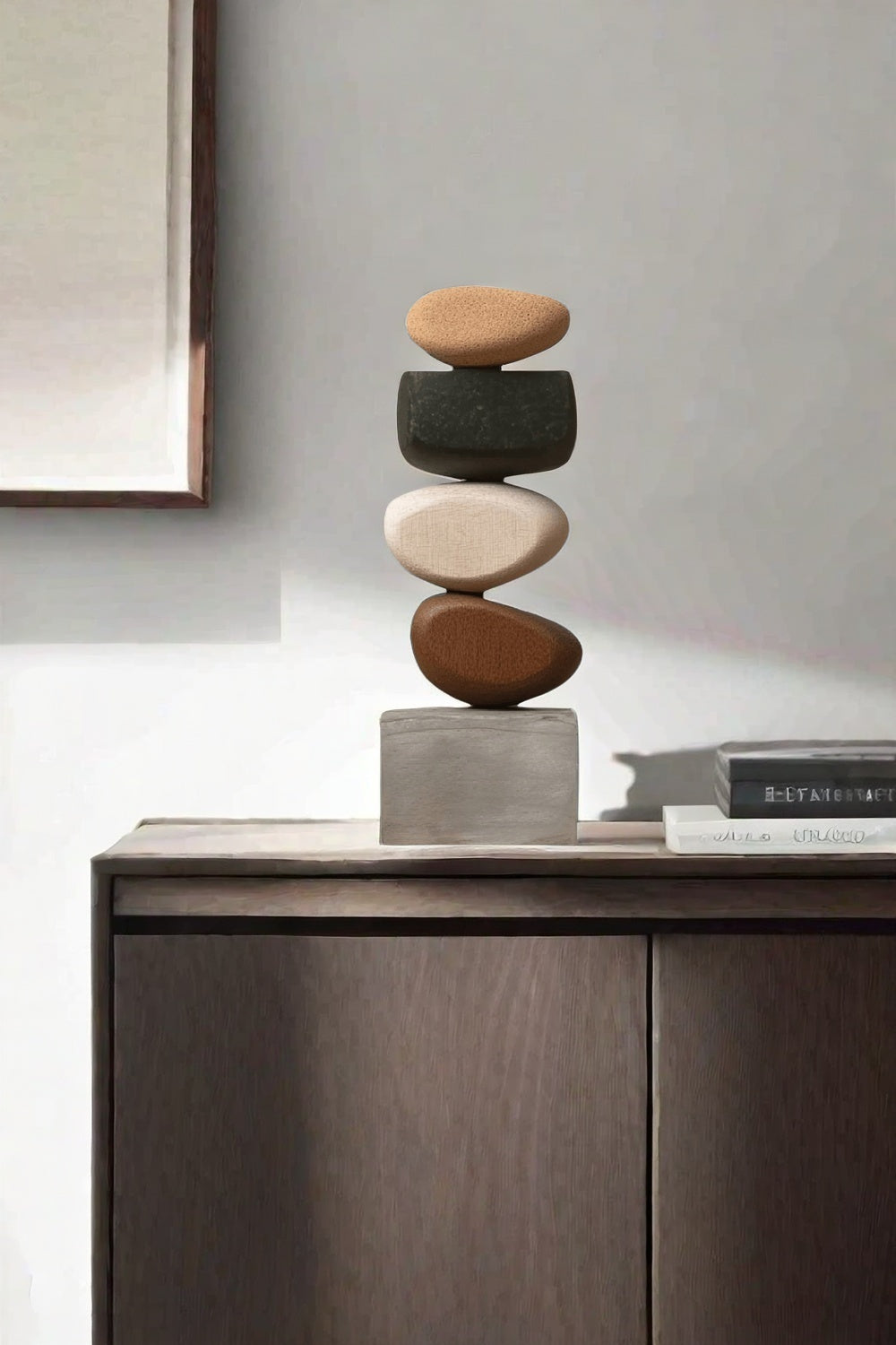 Handcrafted Wood Sculpture Modern Abstract Art Minimalist Home Decor