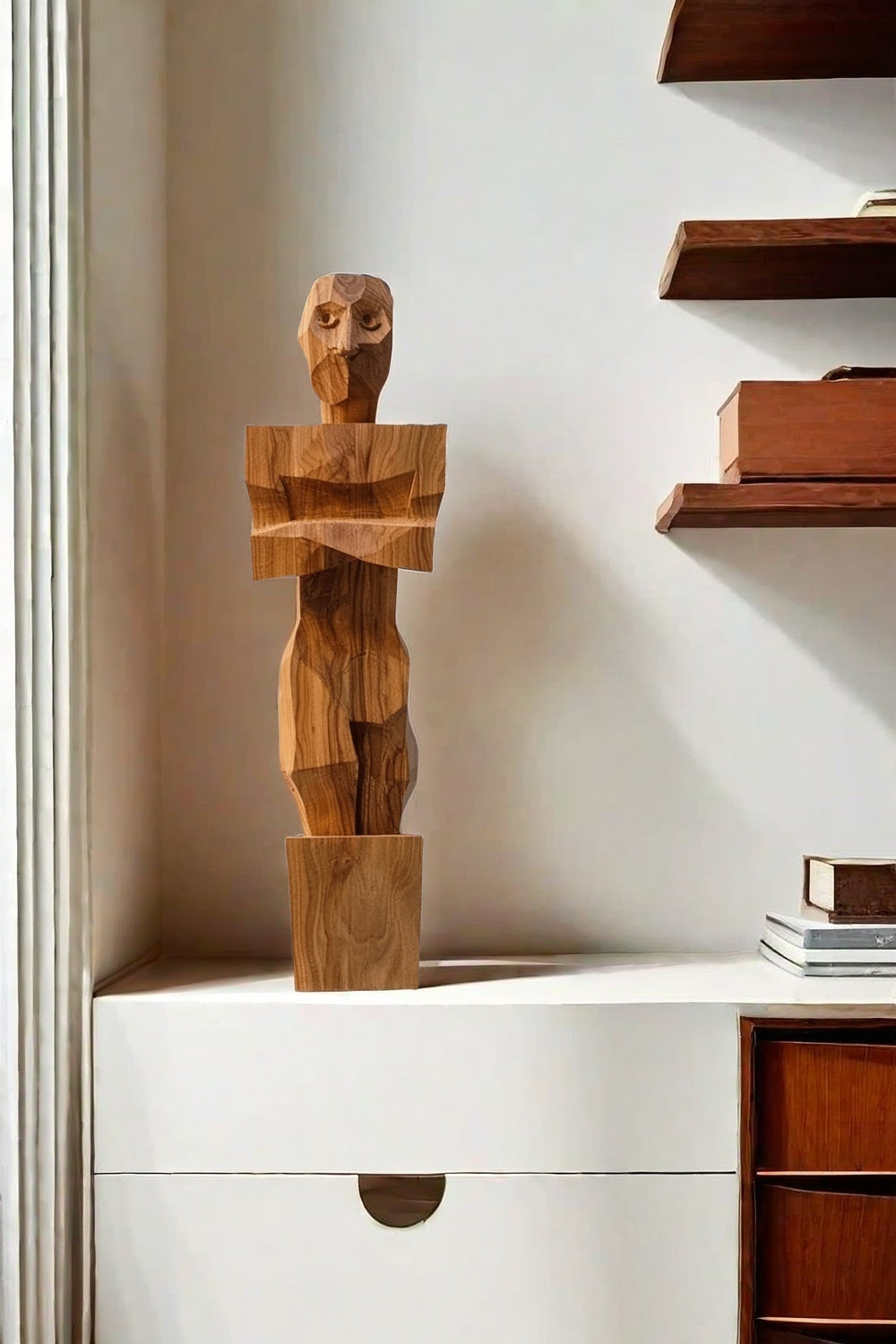 Sculpture Art Wood Carving Hand Carving Wood Crafts Diy Gift Carving Figures Body Art Wood Artwork