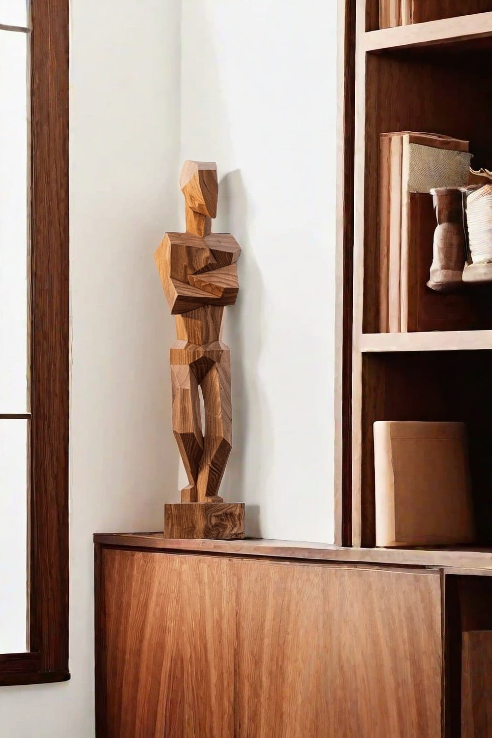 Sculpture Art Wood Carving Hand Carving Wood Crafts Diy Gift Carving Figures Body Art Wood Artwork