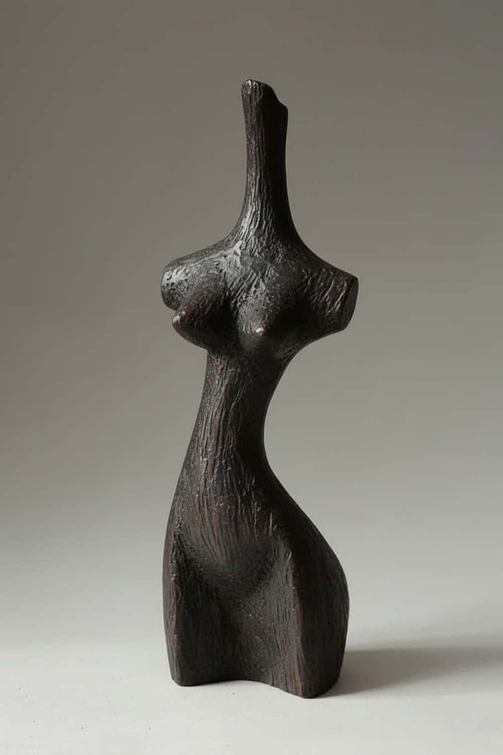 Abstract Wooden Human Sculpture Handcrafted Modern Art Decor Minimalist Wood Figurine
