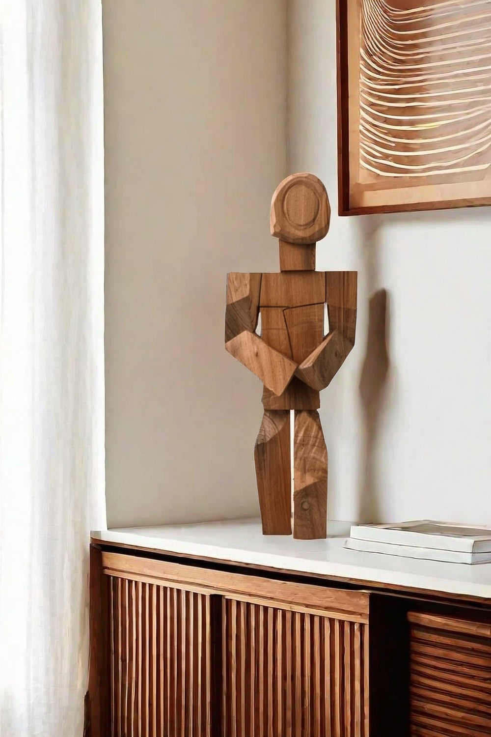 Sculpture Art Wood Carving Hand Carving Wood Crafts Diy Gift Carving Figures Body Art Wood Artwork
