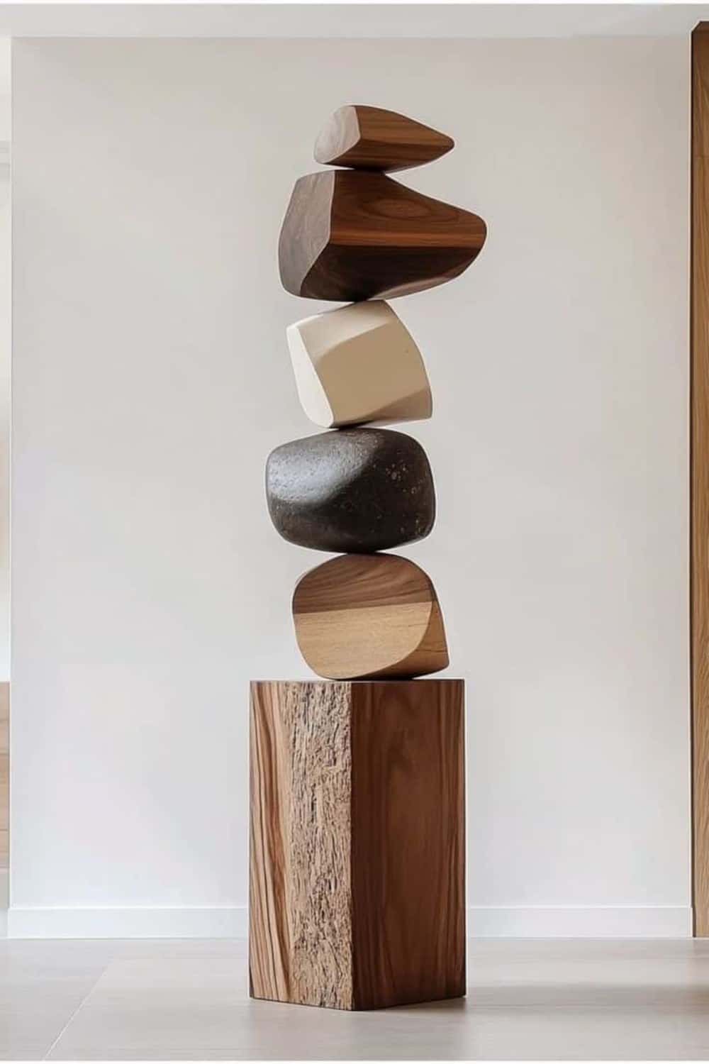 Tall Abstract Wood Sculpture Art Large Wooden Sculptures For The Home