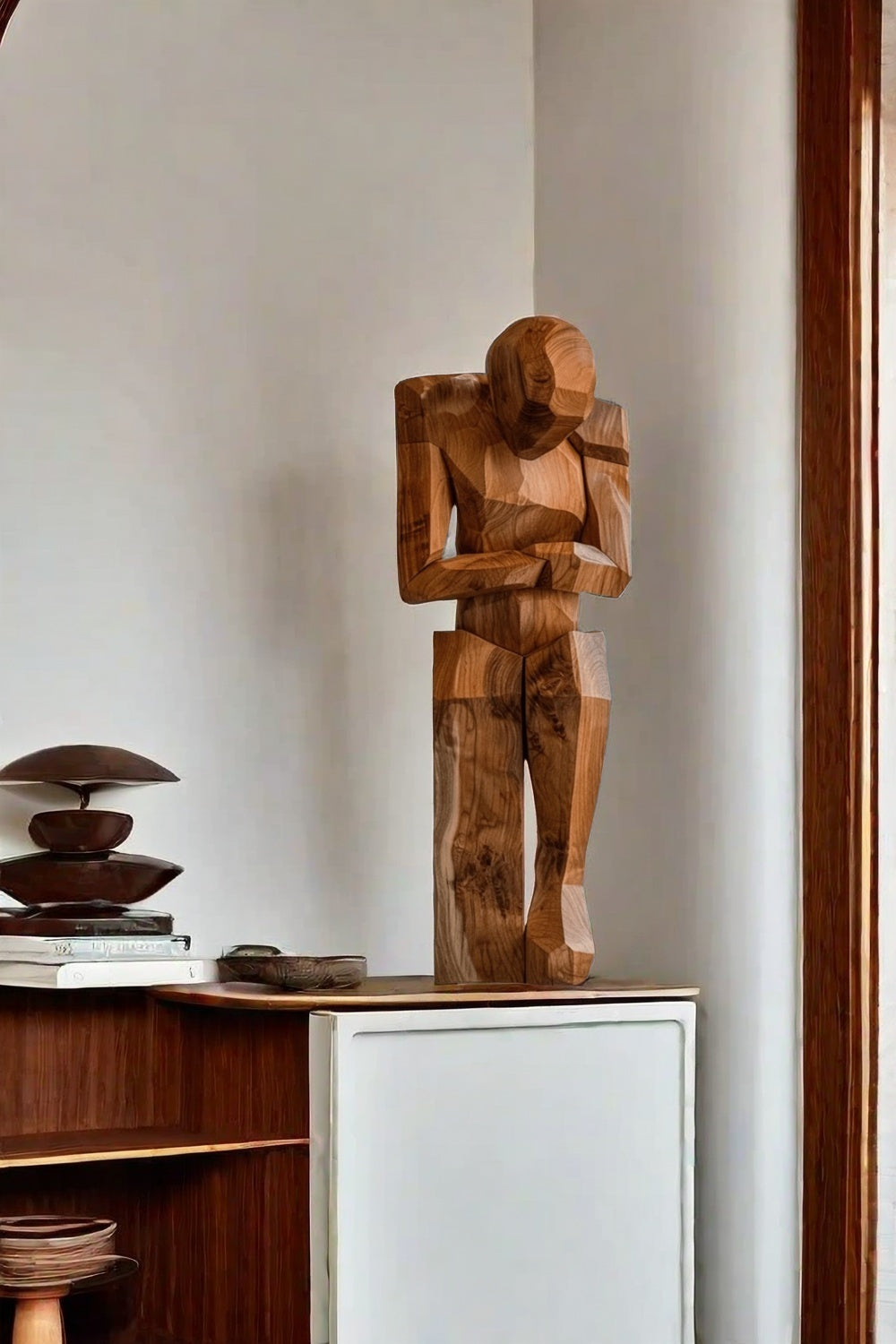 Sculpture Art Wood Carving Hand Carving Wood Crafts Diy Gift Carving Figures Body Art Wood Artwork