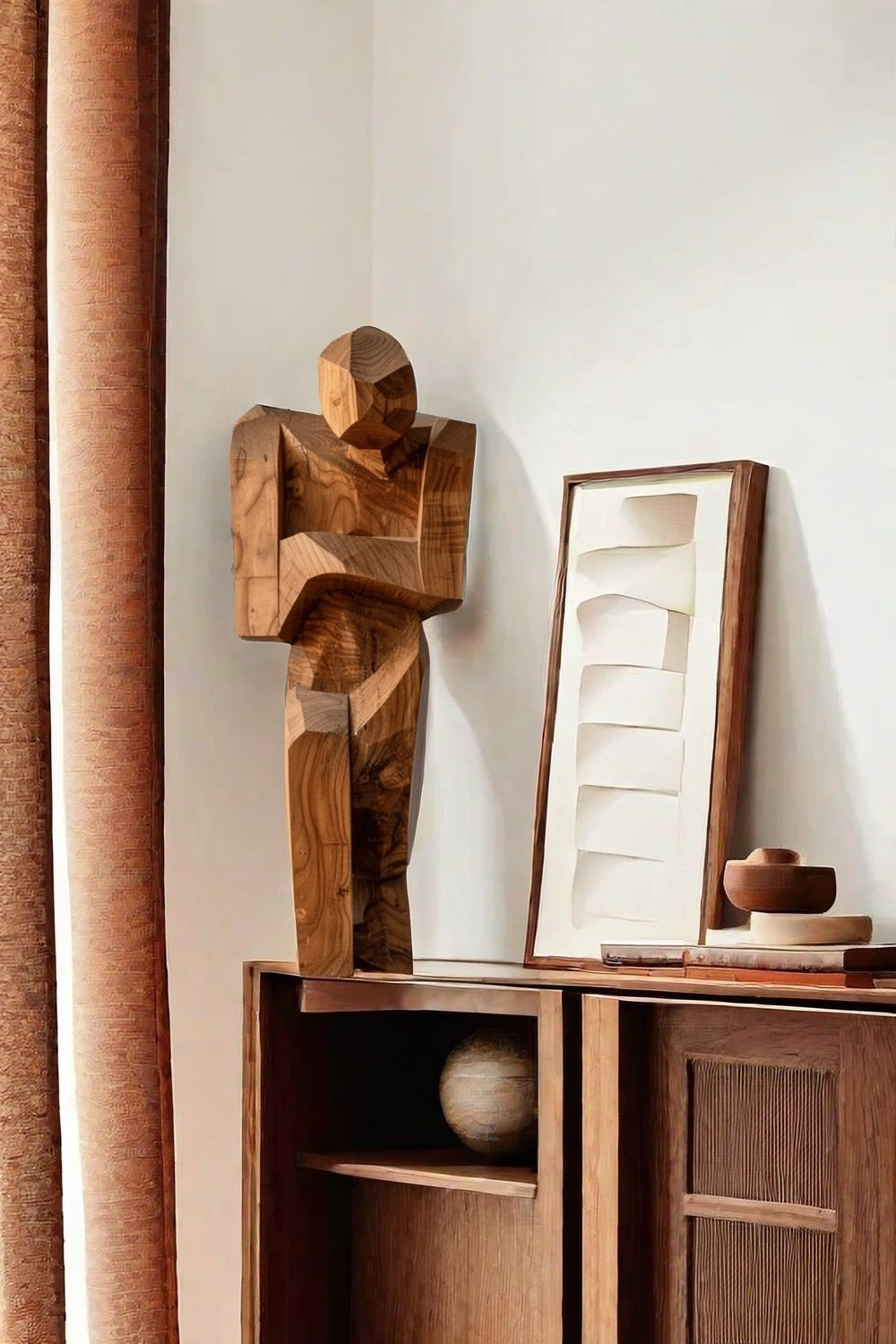 Sculpture Art Wood Carving Hand Carving Wood Crafts Diy Gift Carving Figures Body Art Wood Artwork