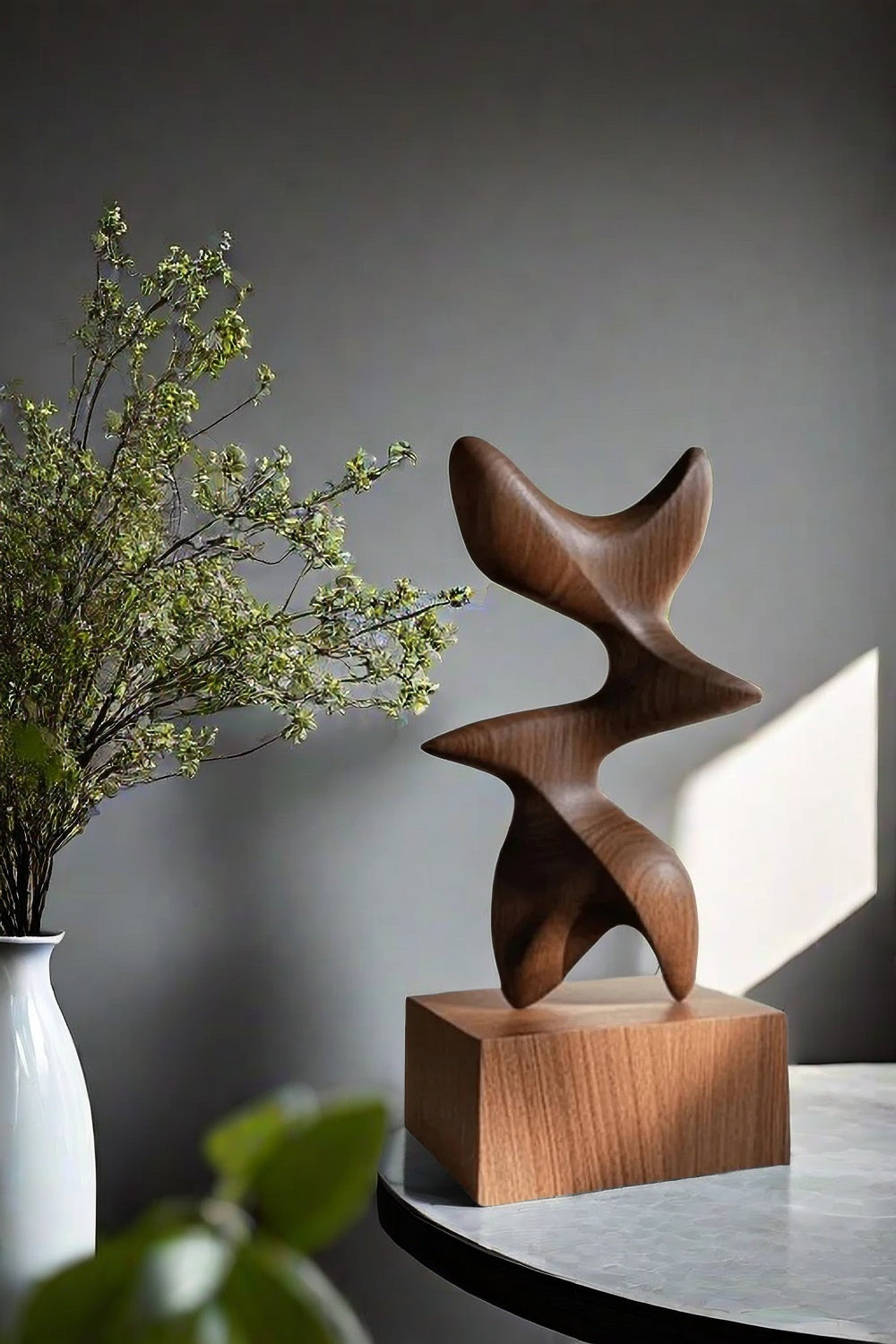 Wood Carving Sculpture With Wood Abstract Wooden Sculpture Art Ornaments