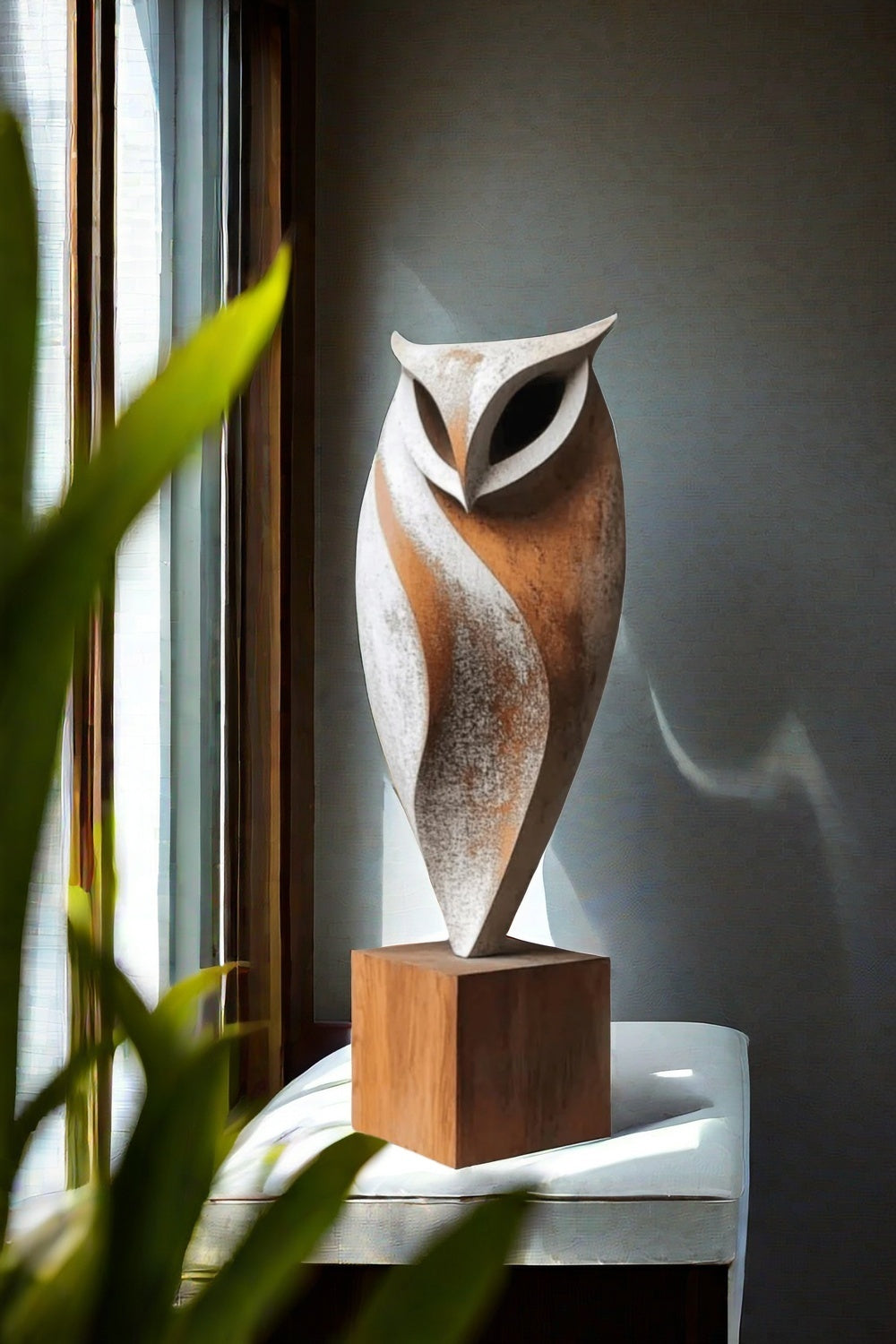 Owl Carvings Wood Wooden Owl Sculpture Statue Wooden Carved Animals