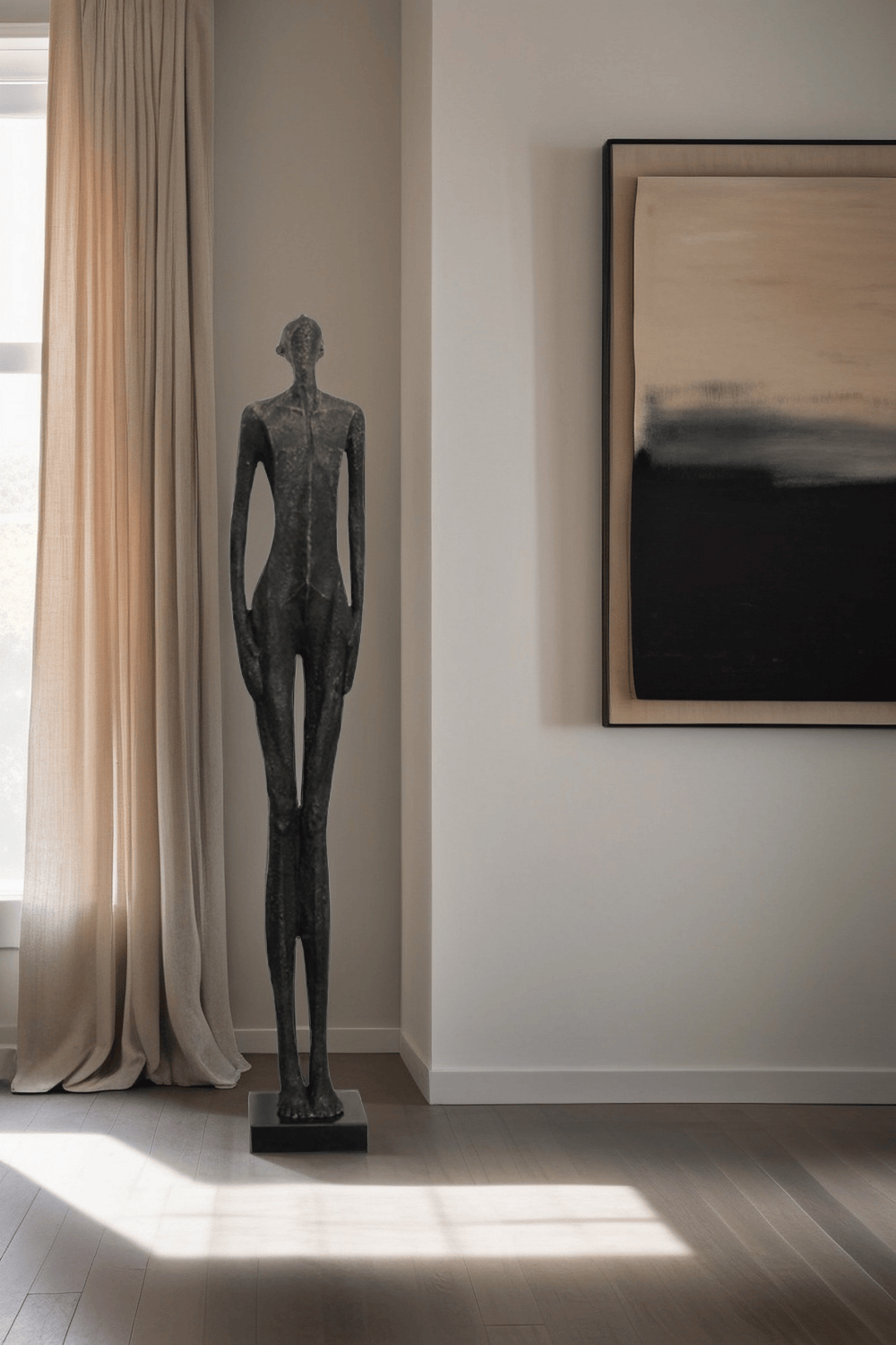 Metal Human Sculpture Fiberglass Human Sculpture Floor Standing Sculpture