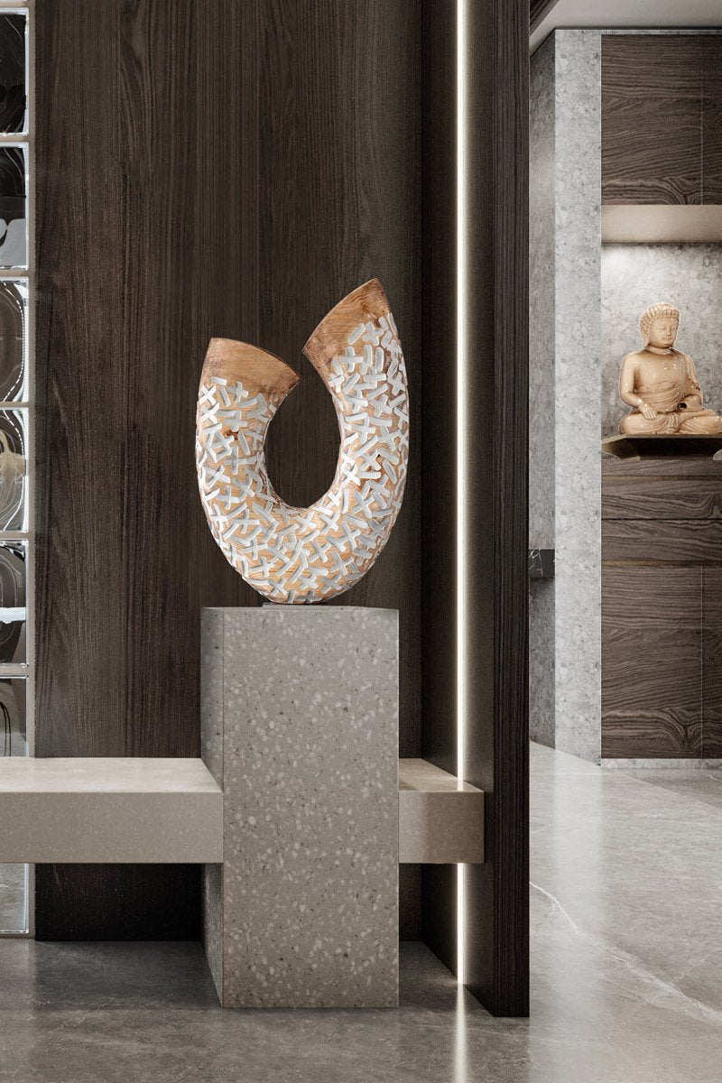 Custom Wood Sculpture Modern Abstract Wood Carving Wooden Sculpture