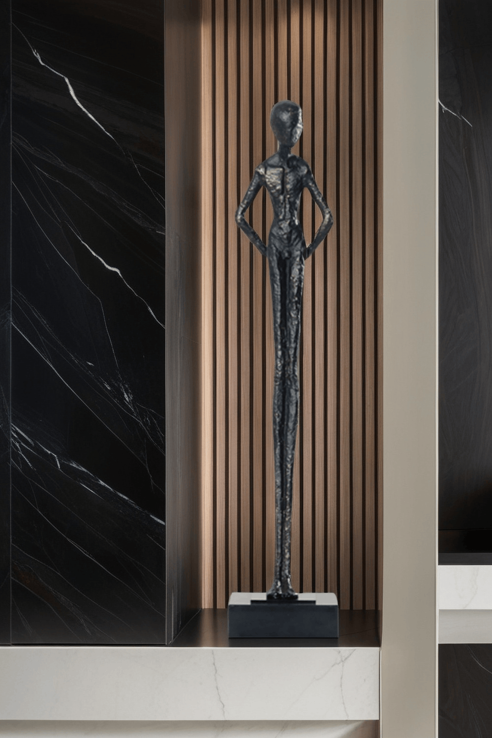 Metal Human Sculpture Metal Figurine Decor Metal Human Figure Statue Art