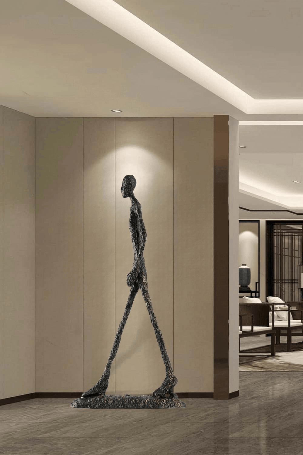 Metal Figure Sculpture Metal People Sculpture Aluminum Statue Metal Man Statue Man Of Steel Sculpture