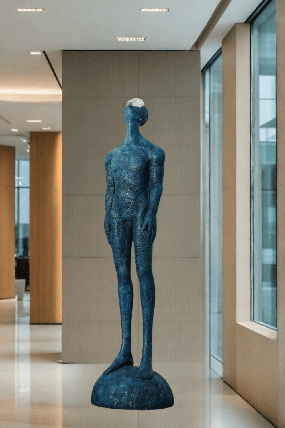 Metal Human Sculpture Fiberglass Human Sculpture Floor Standing Sculpture