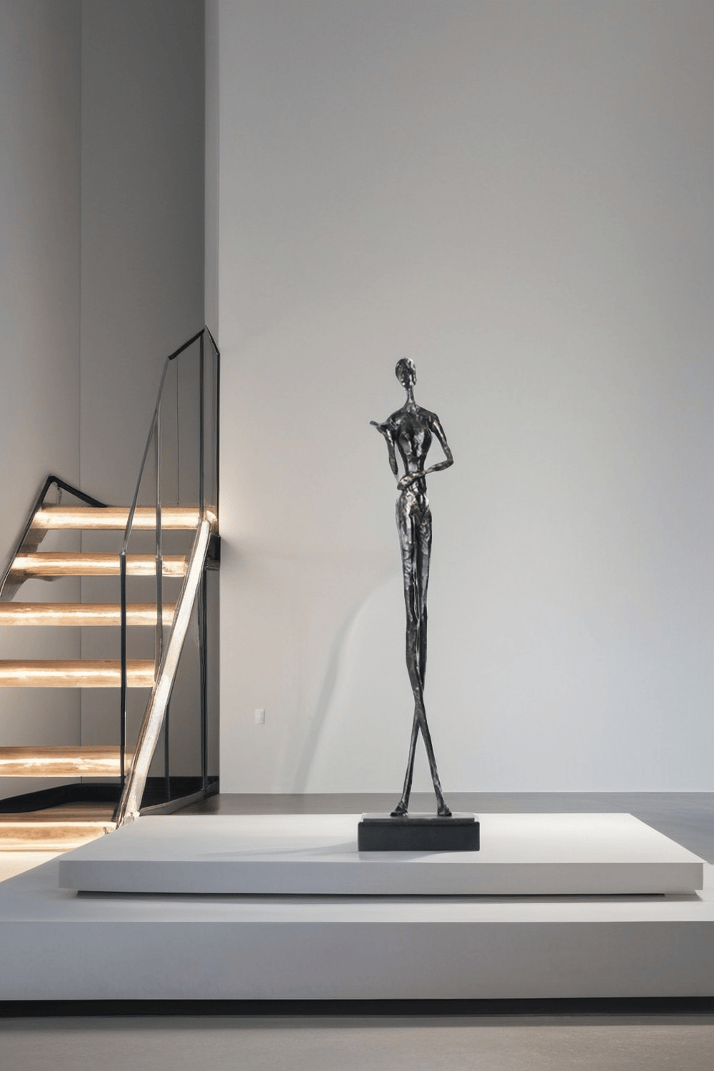 Metal Human Sculpture Metal Figurine Decor Metal Human Figure Statue Art