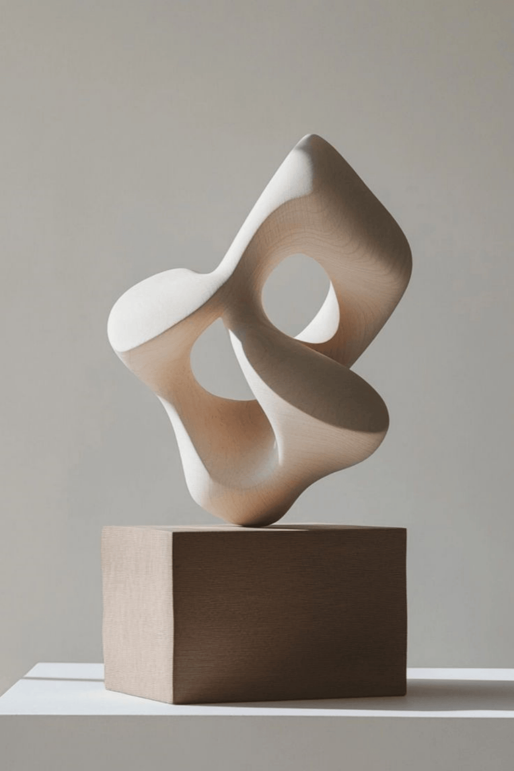 Modern Abstract Wooden Table Sculpture Handcrafted Wood Sculptures Art