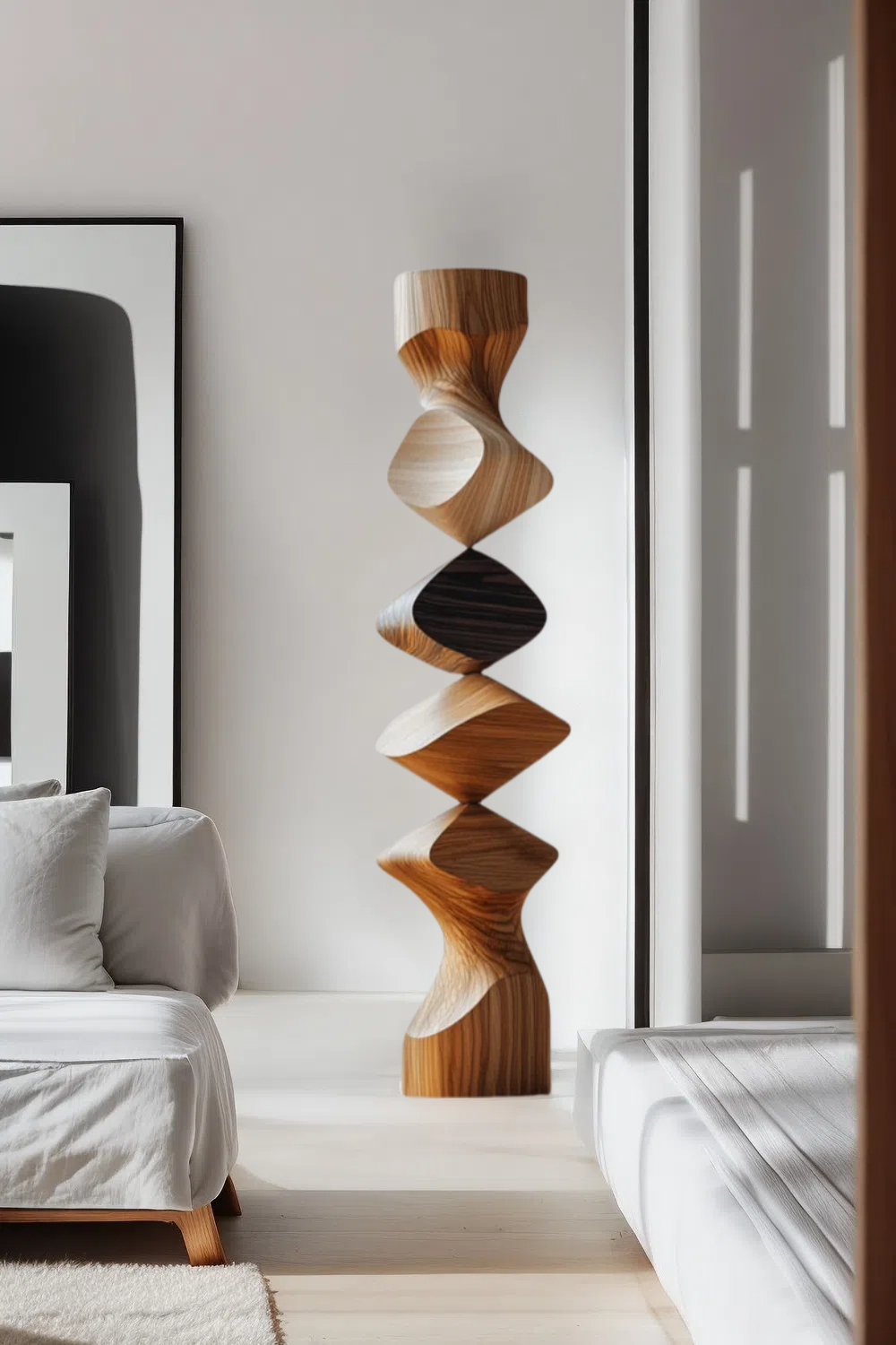 Large Wood Carving Sculpture Home Decor Hand Carved Wooden Sculpture Art